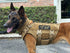 Working K9 jumping in a B.A.T K9 Ballistic Protection System to demonstrate mobility