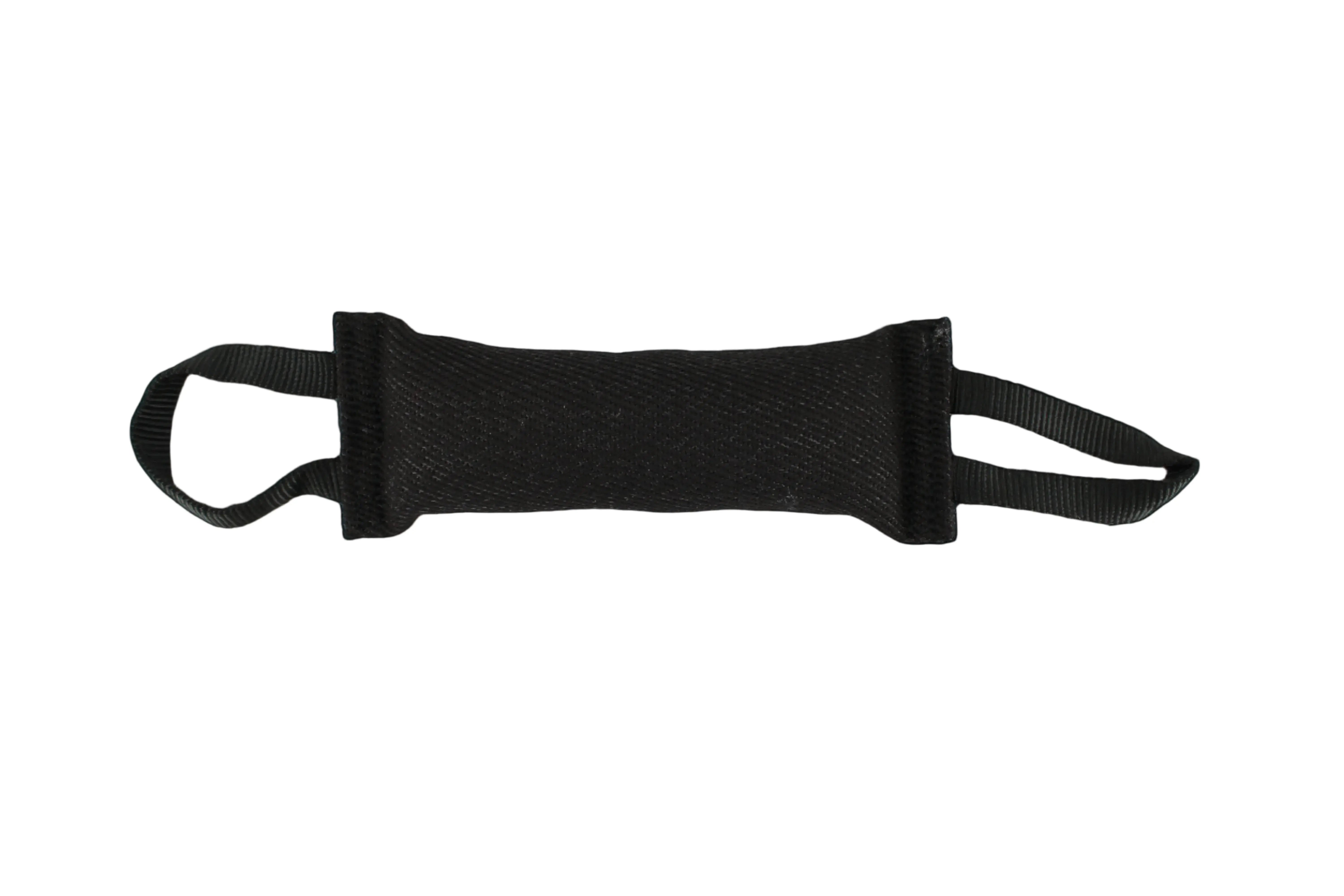 Black Dog Reward Toy with two handle straps by Titan Ultra K9