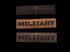 Military Patch on Black, Coyote brown, and Olive Drab green