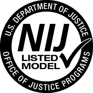 NIJ Certified and Listed stamp for B.A.T K9 Ballistic Protection System panels